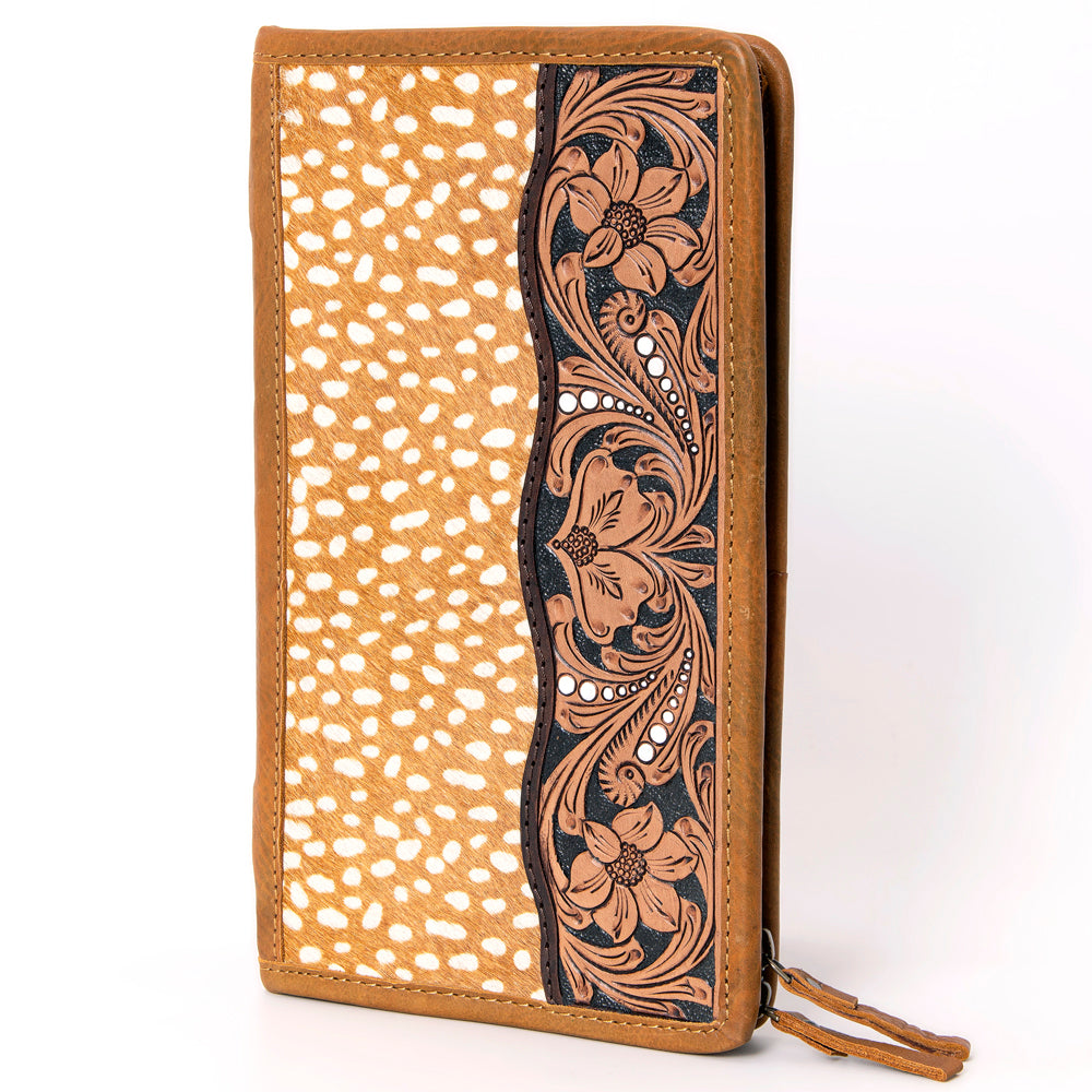 American Darling Hand Tooled Hair On Genuine Leather Women Bag Western Handbag Purse