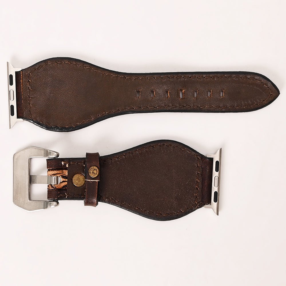 American Darling Floral Hand Tooled I watch Men Women Genuine Leather