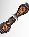 American Darling Floral Hand Tooled I watch Men Women Genuine Leather