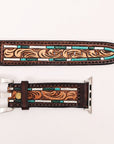 American Darling Floral Hand Tooled I watch Men Women Genuine Leather