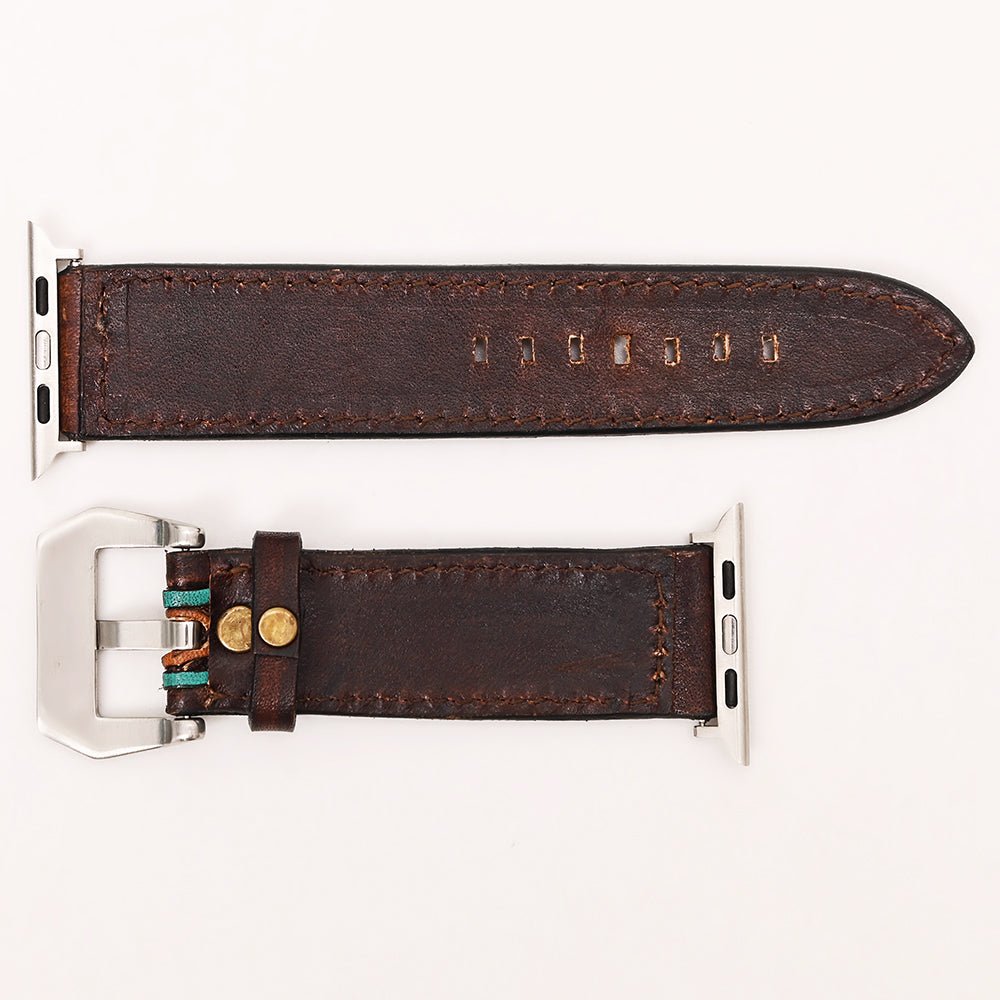 American Darling Floral Hand Tooled I watch Men Women Genuine Leather