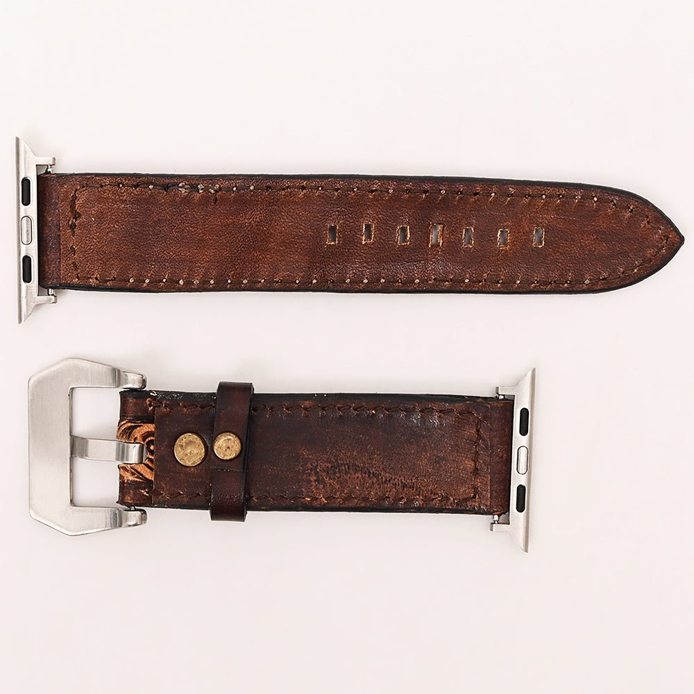 American Darling Floral Hand Tooled I watch Men Women Genuine Leather