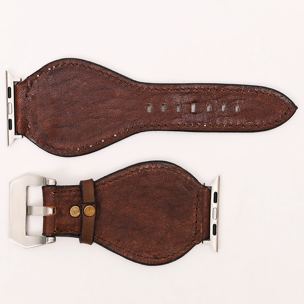 American Darling Beautifully Hand Tooled Genuine American Leather I watch Strap Men and Women Unisex