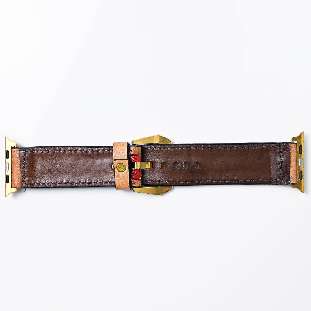 American Darling Floral Hand Tooled I watch Men Women Genuine Leather