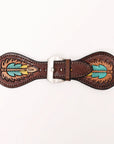 American Darling Floral Hand Tooled I watch Men Women Genuine Leather