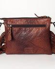 American Darling Western Small Crossbody Bag – Genuine Hair-On Cowhide Leather with Fringes, Adjustable Strap, Handcrafted in Texas