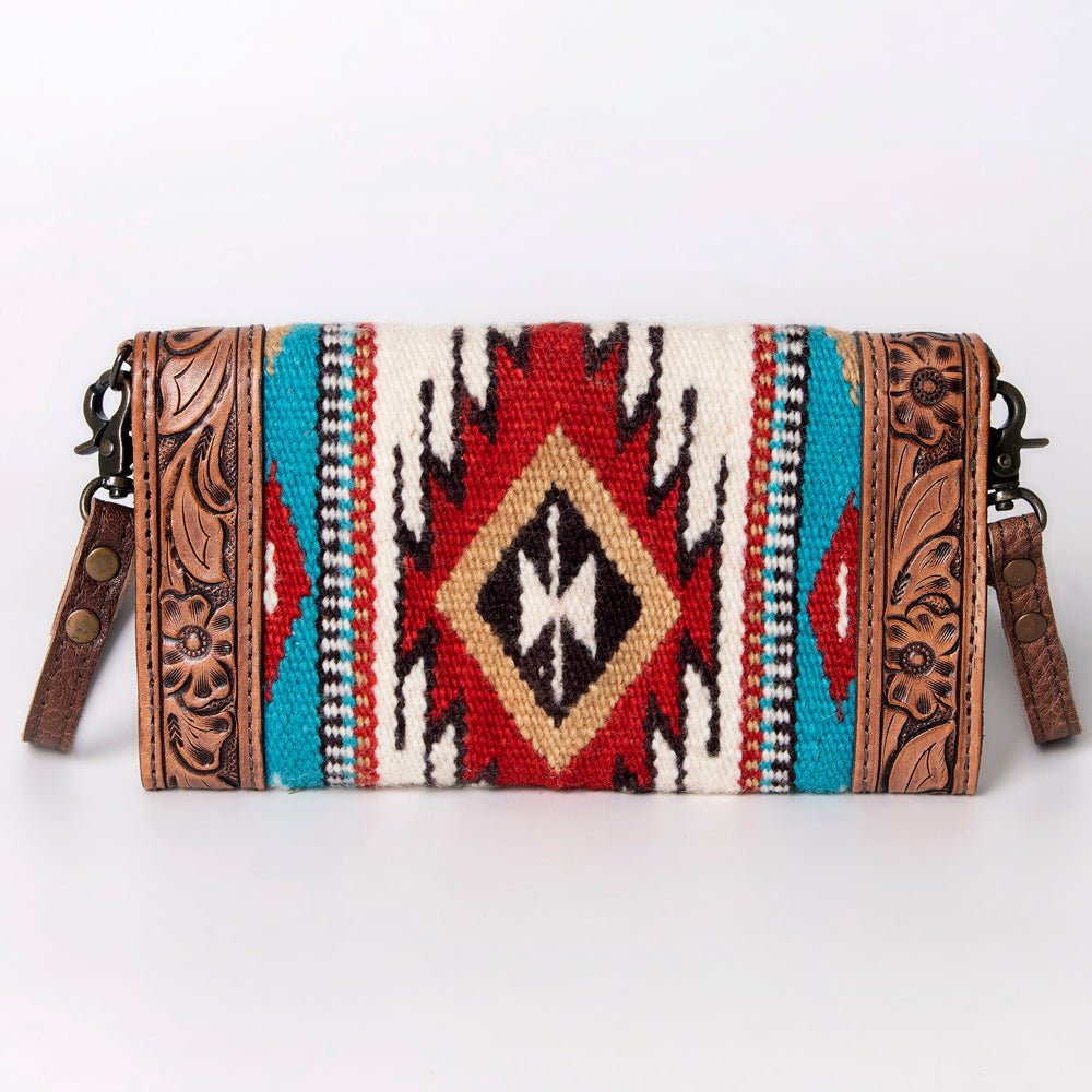American Darling Hand Tooled Saddle Blanket Genuine Leather Women Bag Western Handbag Purse