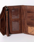 American Darling Hand Tooled Saddle Blanket Genuine Leather Women Bag Western Handbag Purse