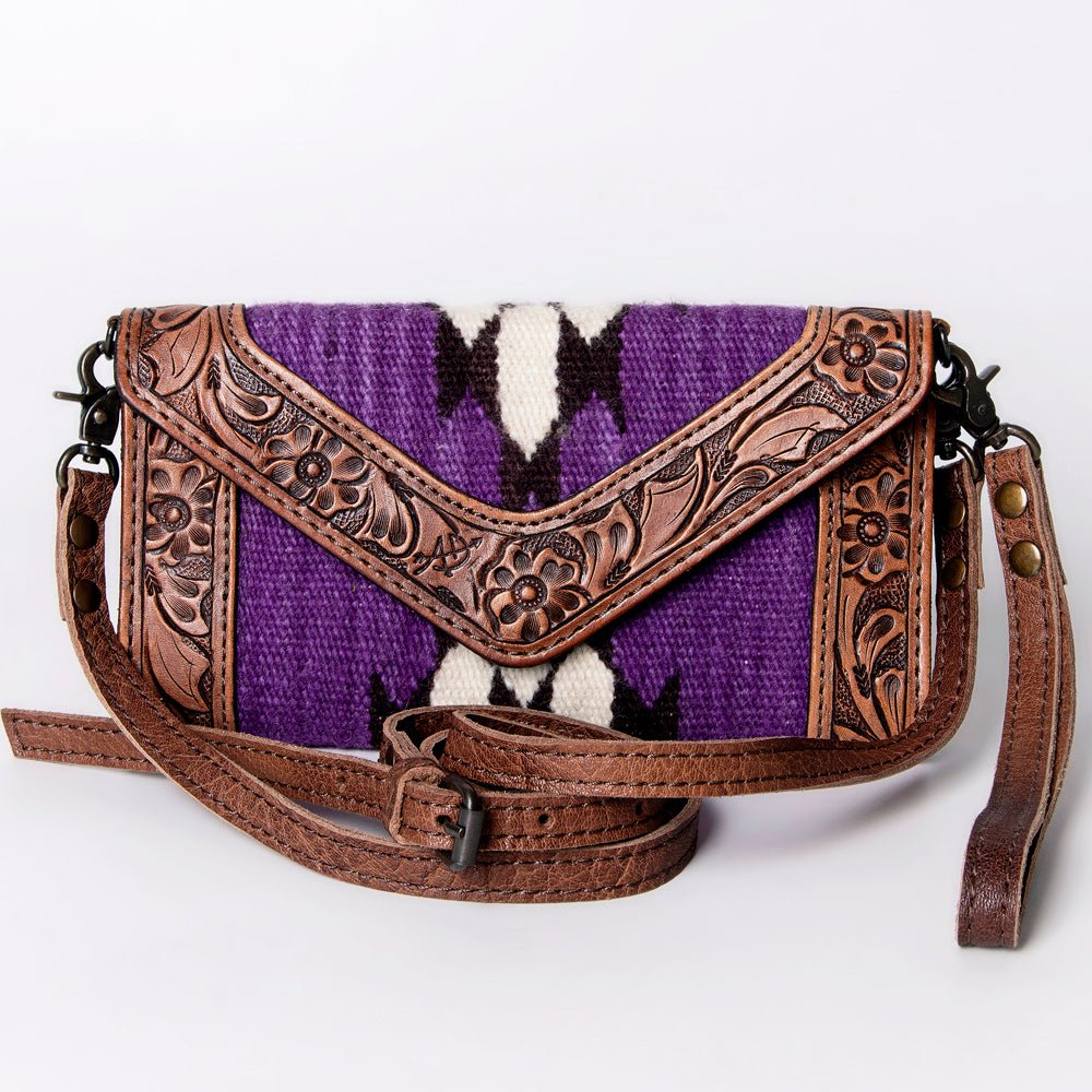 American Darling Hand Tooled Saddle Blanket Genuine Leather Women Bag Western Handbag Purse