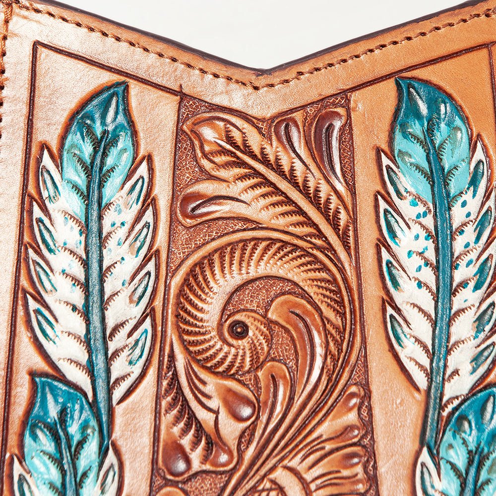 American Darling Hand Tooled Hair On Genuine Leather Women Bag Western Handbag Purse