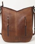 American Darling Hand Tooled Hair On Genuine Leather Women Bag Western Handbag Purse