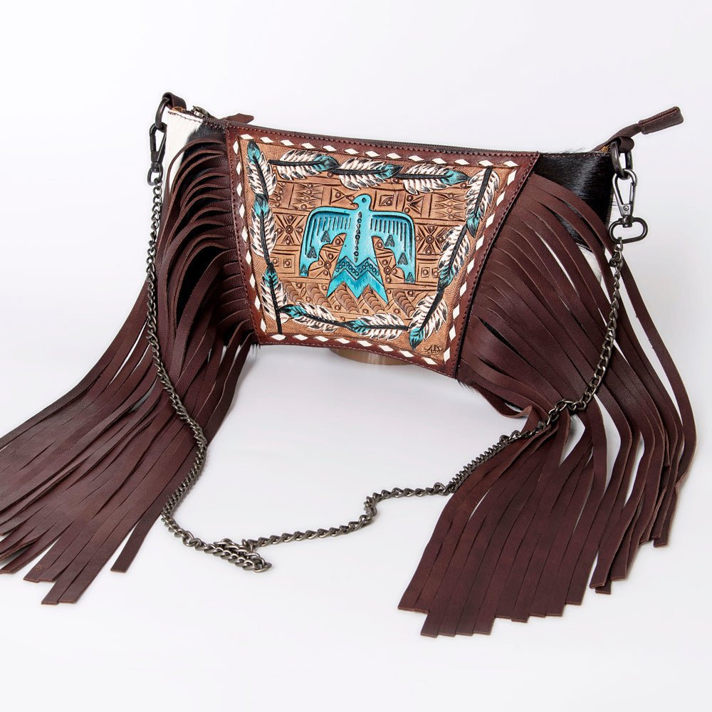 American Darling Cross Body I Hand Tooled Hair-On Genuine Leather Women Bag Western Handbag Purse