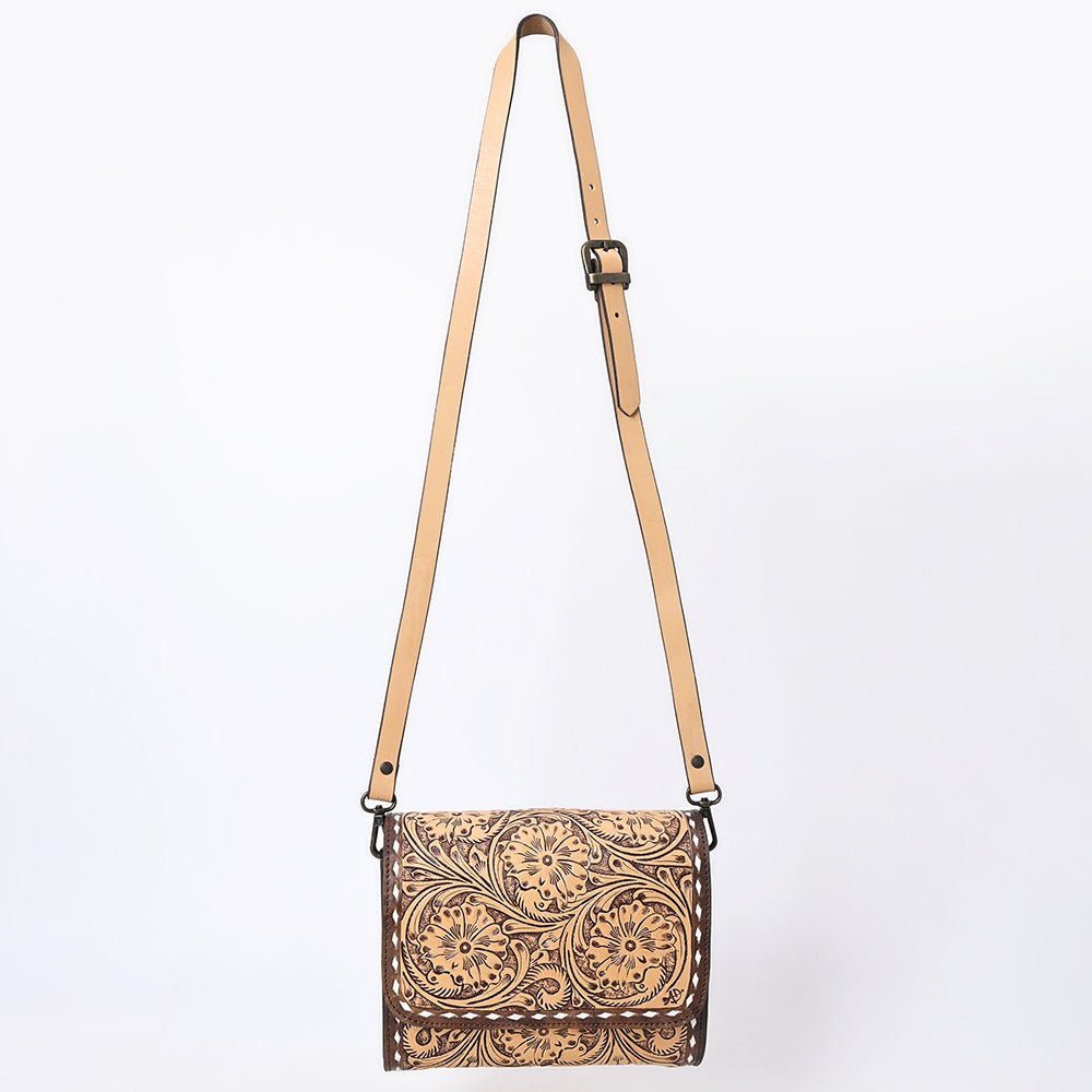 American Darling Hand Tooled Genuine Leather Women Bag Western Handbag Purse