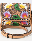 American Darling Hand Tooled Genuine Leather Women Bag Western Handbag Purse