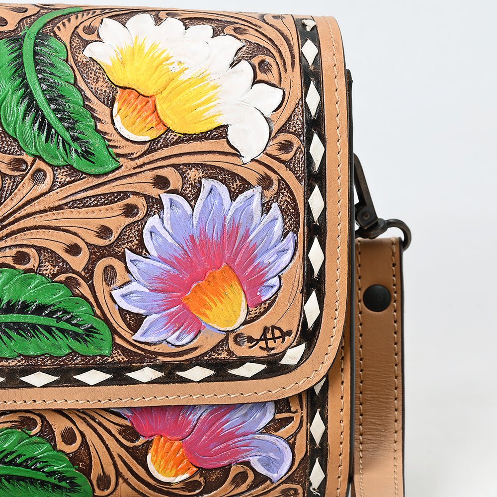 American Darling Hand Tooled Genuine Leather Women Bag Western Handbag Purse
