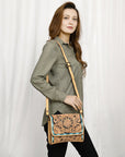 American Darling Hand Tooled Genuine Leather Women Bag Western Handbag Purse