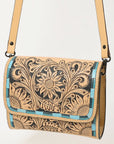 American Darling Hand Tooled Genuine Leather Women Bag Western Handbag Purse
