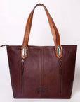 American Darling Tote Hand Tooled Hair-On Genuine Leather Women Bag Western Handbag Purse