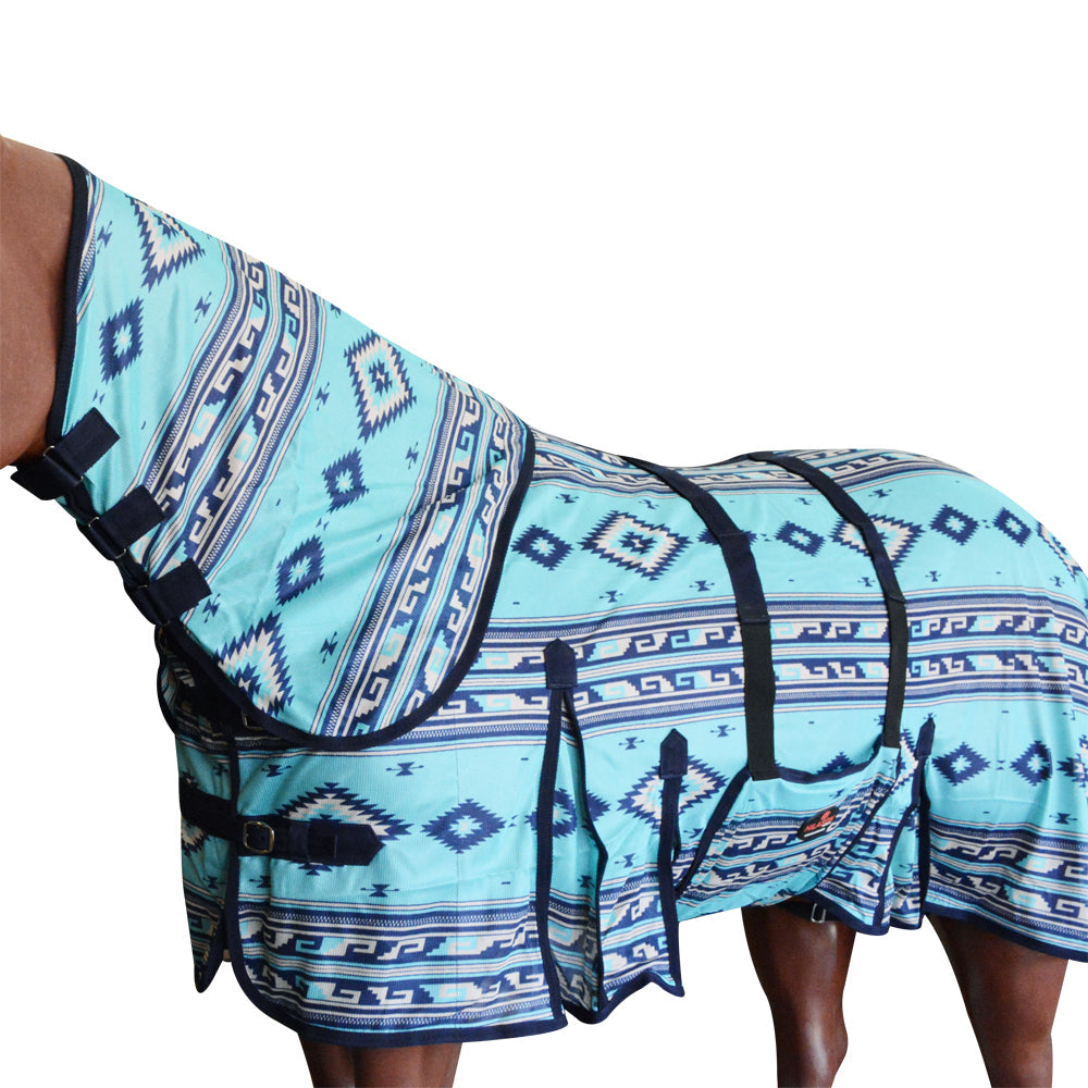 Hilason Horse Fly Sheet Uv Protect Mesh Bug Summer DETACHABLE Neck