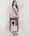 American Darling ADBGZ667 Signature Crossbody Hand Tooled Saddle Blanket Genuine Leather Women Bag Western Handbag Purse