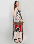 American Darling ADBGZ668 Signature Crossbody Hand Tooled Saddle Blanket Genuine Leather Women Bag Western Handbag Purse