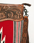 American Darling ADBGZ668 Signature Crossbody Hand Tooled Saddle Blanket Genuine Leather Women Bag Western Handbag Purse