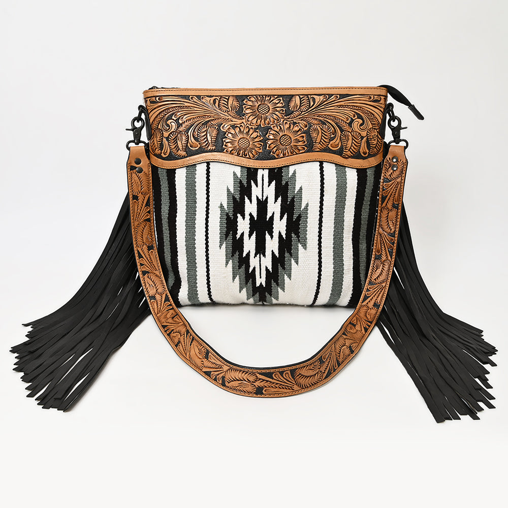 American Darling ADBGZ673 Signature Crossbody Hand Tooled Saddle Blanket Genuine Leather Women Bag Western Handbag Purse