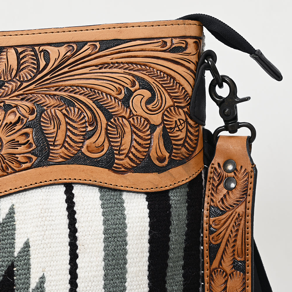 American Darling ADBGZ673 Signature Crossbody Hand Tooled Saddle Blanket Genuine Leather Women Bag Western Handbag Purse