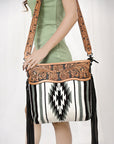 American Darling ADBGZ673 Signature Crossbody Hand Tooled Saddle Blanket Genuine Leather Women Bag Western Handbag Purse