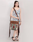American Darling ADBGZ670 Signature Crossbody Hand Tooled Saddle Blanket Genuine Leather Women Bag Western Handbag Purse