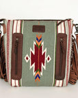 American Darling ADBGZ670 Signature Crossbody Hand Tooled Saddle Blanket Genuine Leather Women Bag Western Handbag Purse