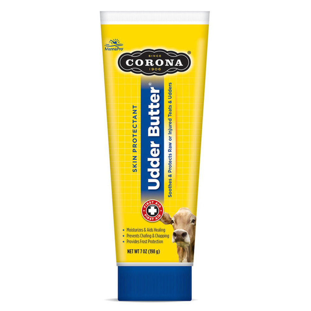 Manna Pro Corona Raw Udder Butter Skin Protectent Soothes Injured Teats 7 Oz