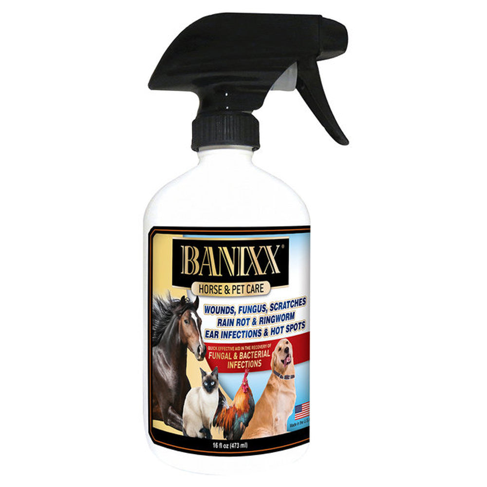 Banixx Horse Infection Wound &amp; Hoof Care Multi Use Spray 16 Oz