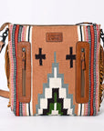 American Darling ADBGZ672 Signature Crossbody Hand Tooled Saddle Blanket Genuine Leather Women Bag Western Handbag Purse