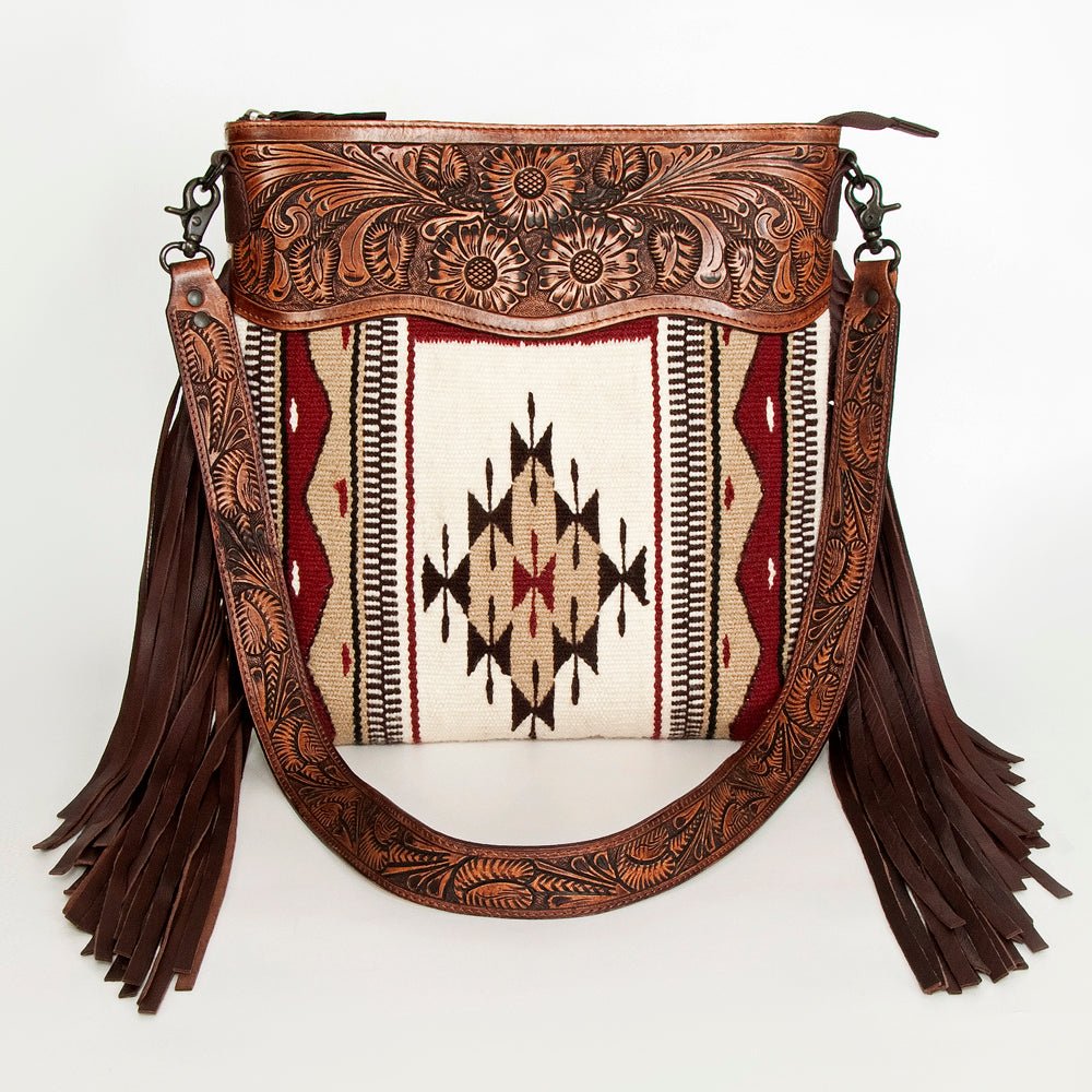American Darling ADBGZ674 Signature Crossbody Hand Tooled Saddle