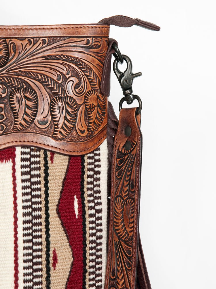 American Darling ADBGZ674 Signature Crossbody Hand Tooled Saddle