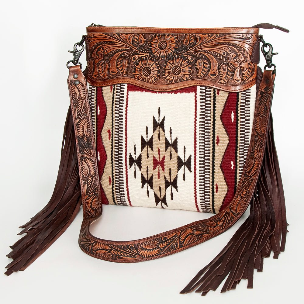 American Darling ADBGZ674 Signature Crossbody Hand Tooled Saddle