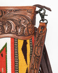 American Darling ADBGZ677 Signature Crossbody Hand Tooled Saddle Blanket Genuine Leather Women Bag Western Handbag Purse