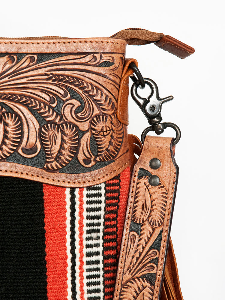 American Darling ADBGZ678 Signature Crossbody Hand Tooled Saddle Blanket Genuine Leather Women Bag Western Handbag Purse