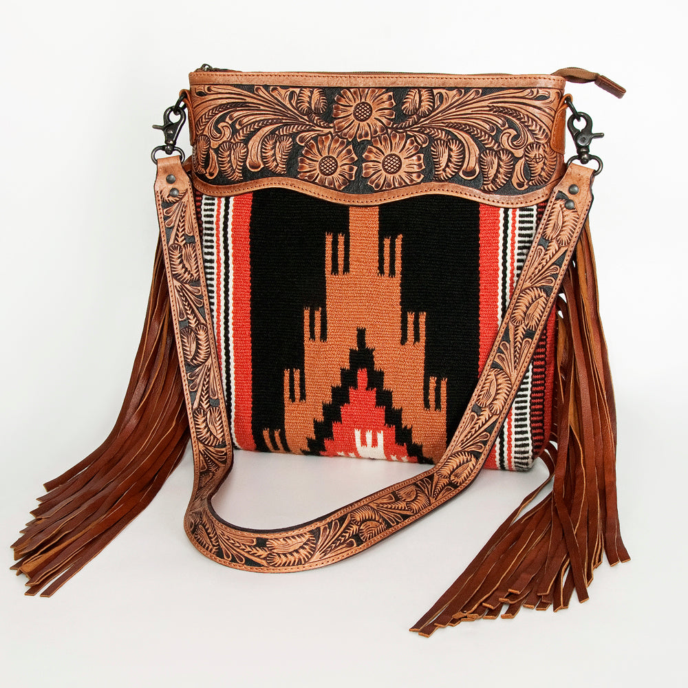 American Darling ADBGZ678 Signature Crossbody Hand Tooled Saddle Blanket Genuine Leather Women Bag Western Handbag Purse