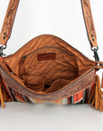 American Darling ADBGZ683 Signature Crossbody Hand Tooled Saddle Blanket Genuine Leather Women Bag Western Handbag Purse