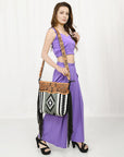 American Darling ADBGZ684 Signature Crossbody Hand Tooled Saddle Blanket Genuine Leather Women Bag Western Handbag Purse