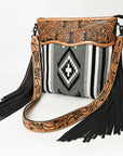 American Darling ADBGZ684 Signature Crossbody Hand Tooled Saddle Blanket Genuine Leather Women Bag Western Handbag Purse
