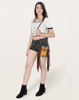 American Darling Hair On Genuine Leather Women Bag Western Handbag Purse