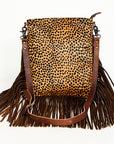 American Darling Messenger Hand Tooled Hair On Genuine Leather Western Women Bag Handbag Purse | Cute
