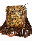 American Darling Messenger Hand Tooled Hair On Genuine Leather Western Women Bag Handbag Purse | Cute