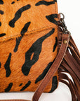 American Darling ADBGS178BE Envelope Hair-On Genuine Leather Women Bag Western Handbag Purse