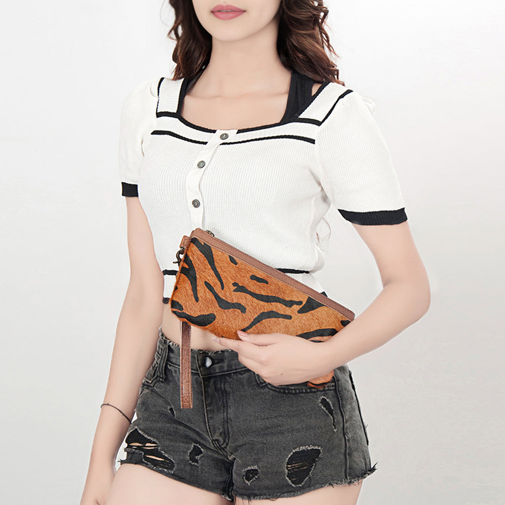 American Darling Wristlet Genuine Leather Women Bag W. Handbag Purse –