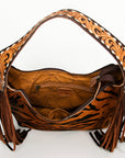 Hobo Hair On Saddle Blanket Genuine Leather Western Bag For Women