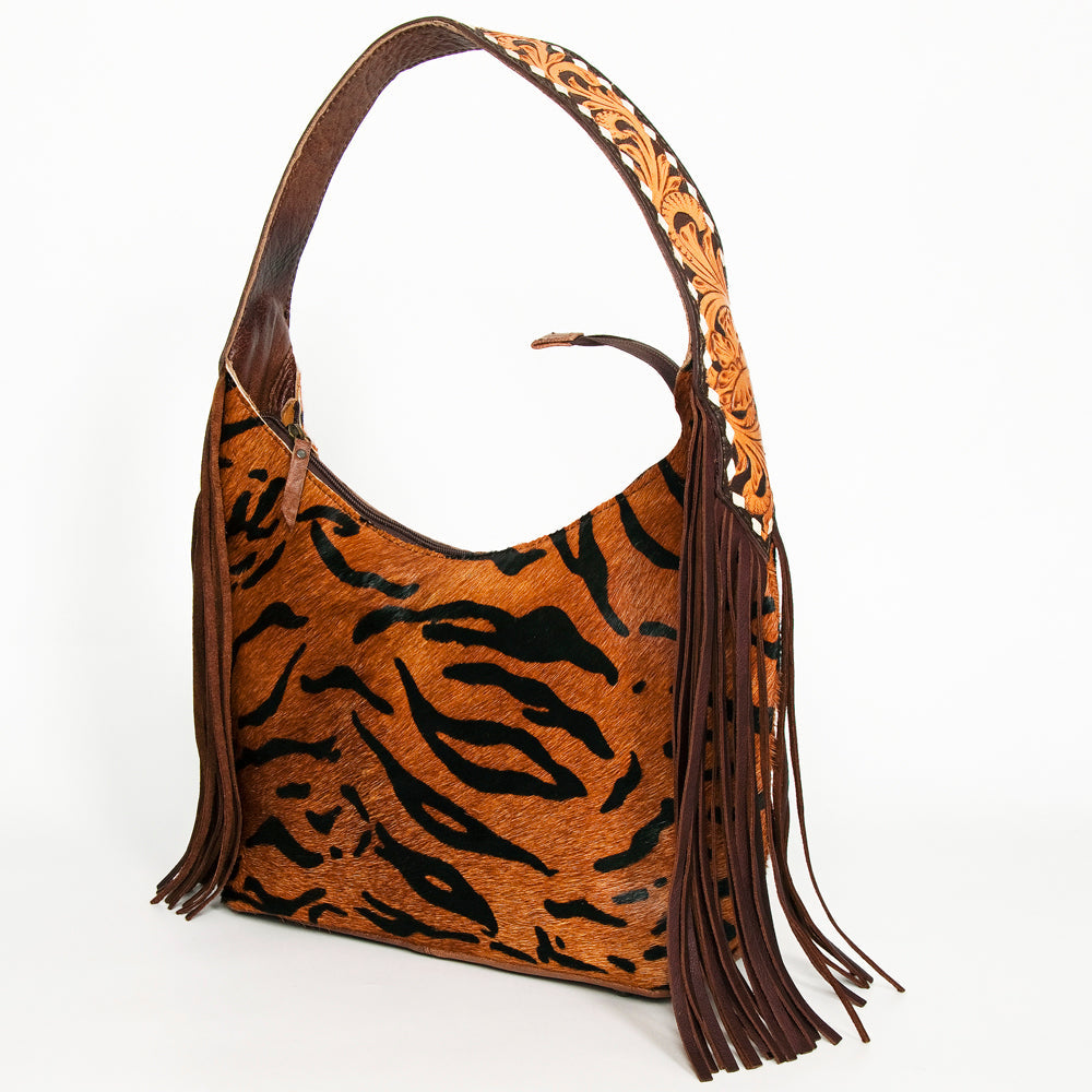 Hobo Hair On Saddle Blanket Genuine Leather Western Bag For Women
